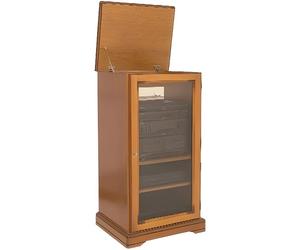 Rack hifi - Alsace - Merisier - 1 porte vitrée - Style Louis-Philippe