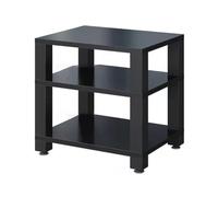 Rack HiFi moderne - Support robuste pour composants audio stéréo et tourne-disque - Tour multimédia AV pour centre de divertissement - 60 x 48 x 58 cm - Noir profond