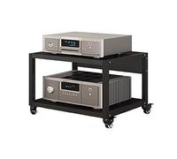 Rack HiFi robuste avec roulettes - Support AV à 2 niveaux pour Home Cinéma, Ste Conents, Ma Sto - nizer et Entertainment System Solut