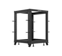 Rack independiente Lanberg OR01-6115-B 15U 600kg rieles ruedas negro 22kg