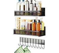 Rack Magnétique - Organiseur à épices | Étagère de Réfrigération Magnétique | Acier 3pcs Rangement Épices Portable | Support Magnétique pour Réfrigérateur | Support de Cuisine Magnétique Suspendu |