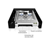 Raidsonic Icy Box Rack pour disque dur IB-2217aStS 2,5"/3,5" SATA Noir