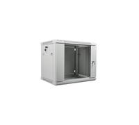 Rack mural 19" - Lanberg - WF01-6409-10S - 9U - 600x450mm - Gris - À monter soi-même