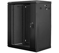 Lanberg Rack mural 19" WF01-6415-10B 15U 600x450 mm démonté paquet plat noir