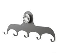 Rack Mural 28.5cm Charge Lourde Gris pour ardoise Rack Mural | Fixation pression sensible, trous, pour idéal locataires, supporte casseroles et louches, gris pour ardoise élégant