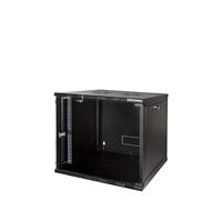 Rack mural LogiLink W09A54B 9U capacité 50kg structure métallique noir pour équipements réseau