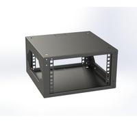 Rack ouvert 10" 3HE Profondeur 290 mm Noir Montage mural ou au sol Rack Magic
