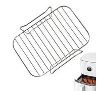 Rack pour friteuse à air - Support à brochettes en acier inoxydable - Plateau compact en couche - de déshydratation en acier 304 pour une cuisson croustillante, une friteuse à air à double