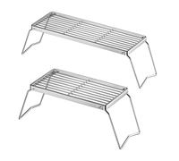 Rack pour grill extérieur - barbecue pliable en acier inoxydable portable, table de feu arrière-cour camping | Backpacking Yard Gathering Veat Légumes Poulet boeuf, léger durable facile
