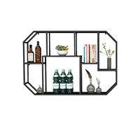 Rack-Rackmodern Metal Mur Murd Bar Unit with Glass Rack and Wine Porte-vin - étagères flottantes Stand pour la Maison, Le Restaurant et Les Bars, Black-B Made in China