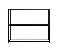 Rack Rangement en Métal, Table Console, Porte-Livre, pour la Maison, Le Bureau, Le Salon, la Chambre et Le Rangement de Bureau(Black,Large)