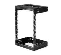 StarTech.com Rack Réseau Mural 15U 19" - Profondeur Ajustable 30,5-50,8cm Rack Serveur à Cadre Ouvert 2 Pieds pour Équipement AV/Data/IT/Com/Ordi/Switch avec Écrous et Vis de Cage (RK15WALLOA) - rack - 15U