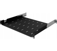 RACK Server Shelf 19" 1U 350-510 mm Rack Shelf for RACK cabinet Adjustable Black Stalflex