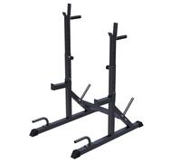 GORILLA SPORTS® Rack Squat - Largeur et Hauteur Réglables, pour Poids 30/31 mm, Acier, Max 200 kg - Rack Musculation, Rack Haltere, Cage Squat, Appareil Sport Maison, Home Gym