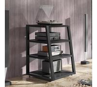 Rack stéréo autonome à 2 niveaux pour composants de divertissement Meuble d'enregistrement d'angle pour salon, chambre à coucher, ferme, support multimédia AV