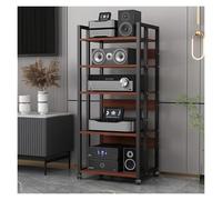 Rack stéréo autonome à 4/5/6 niveaux pour centre de divertissement d'angle pour tourne-disques/haut-parleurs/amplificateurs Unité de stockage de composants audio pour salon/club