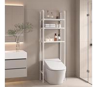 Rack Sto robuste en acier carbone blanc 2/3 niveaux étanche facile d'accès optimiseur d'espace 53 x 26 x 175 cm Idéal pour la maison et le bureau