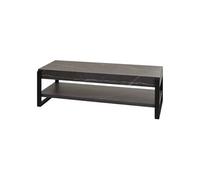 Rack TV HWC-L53 métal 42x120x44cm aspect marbre gris