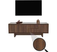 Rack TV HWC-O34, Table de télévision Lowboard Commode, tiroirs de rangement, mélamine 51,5x150x39,5cm ~ brun