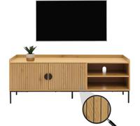 Rack TV HWC-O39, Table de télévision Table basse Armoire TV Commode, MDF mélaminé 56x150x40cm ~ naturel