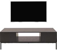 Rack TV HWC-O39, Tableau TV Table basse Armoire TV Compartiments, mélamine MDF 39x120x60cm ~ aspect bois noir
