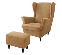 rackbone Housses de Fauteuil à Oreilles, Housse de Chaise à Oreilles et Housse de Tabouret Ottoman Housse de canapé avec Bande élastique Housse de Protection de Fauteuil Lavable pour Salon,12
