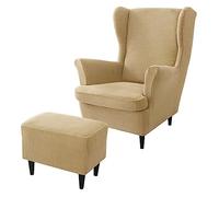 rackbone Housses de Fauteuil à Oreilles, Housse de Chaise à Oreilles et Housse de Tabouret Ottoman Housse de canapé avec Bande élastique Housse de Protection de Fauteuil Lavable pour Salon,1