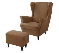 rackbone Housses de Fauteuil à Oreilles, Housse de Chaise à Oreilles et Housse de Tabouret Ottoman Housse de canapé avec Bande élastique Housse de Protection de Fauteuil Lavable pour Salon,2