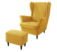 rackbone Housses de Fauteuil à Oreilles, Housse de Chaise à Oreilles et Housse de Tabouret Ottoman Housse de canapé avec Bande élastique Housse de Protection de Fauteuil Lavable pour Salon,7