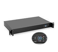 Rackchoice Châssis compact pour serveur/ordinateur de bureau 1U - Profondeur de 25 cm, prend en charge la carte mère Mini-ITX, Type-C et USB 3.0, noir