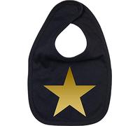 racker N Roll GOLD STAR métallique Black Baby Bib Bavoir Noir