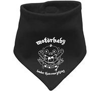 Racker-n-Roll Motörbaby Louder than everything Bavoir bandana pour bébé Noir