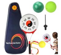 Racket à Balle Tai Chi, Alliage en Aluminium et Raquette en Silicone Racket pour débutant Moyen Taiji Exercice d'équipement d'arbre Doux avec Balle de Fitness et Sac de Rangement, équipement 'exerci