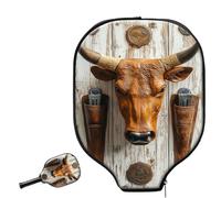 Racket Cover Bag Cow Mount & Leather Holsters Pickleball Paddle Cover | with Zipper léger pickleball Paddle Cover Pour Men Women Entraînement Protection contre les rayures