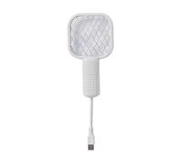 Racket Électrique De La Mouche À Mouche - 4000v Zappeur De Haute Tension avec Lumière Attirante À LED Intégrée, Tueur De Moustiques Rechargeable USB, Conception De Maille À Triple Couche Sûre,