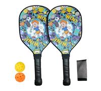 Racketball Paddle Set - Lightweight Wood, Portable Storage Bag | Non-Slip Handle Rackets for Basic Training, Daily Practice, Competition, Beach, Grassland, Courtyard, Adults, Children