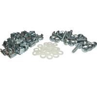 RackGold Lot de 25 écrous et vis cage en zinc avec rondelles 12-24 fabriqués aux États-Unis