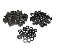 Rackgold Noir 10-32 Écrou Cage et vis W/Rondelles 25-pack