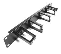 RackMatic - Guide câbles pour serveur rack 19" 1U Panneau de gestion de câbles avec 2+3 anneaux