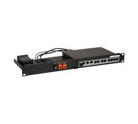 Rackmount.IT RM-VT-T1 - Le kit de montage du dispositif de réseau - montable sur rack - noir de jais, RAL 9005 - 1U - 19"