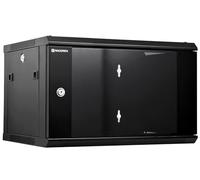 RackPath 6U Performance Support mural pour serveur, Coffret Informatique, Ventilateur de Refroidissement Silencieux, Porte en Verre, Noir