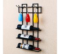 Racks à vin en métal Murmands à vin muraux de style européen Iron Multi-bottle Red Wine Bottlersrs Uniside Down Creative Wine Racks (noir, bronze, blanc, trois couleurs disponibles) (Col nécessaire