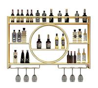 Racks à vin Modernes muraux, Porte-viques, Barre de Bar en métal et Porte-greffes d'unité de Bar étagères flottantes, Support de vin de Stand en Fer, Grille de Rangement du Bar, pour Le Restaurant