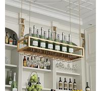 Racks à vin Plafond Rack à vin suspendu en verre de vin en métal Habitère de bouteille de vin Affichage des gobelets de champagne de vitraux de vins Prises de voûte pour barreau de bar Kitchen Home