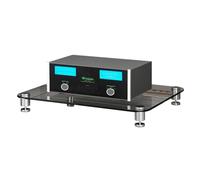 Racks Audio, Supports De Jeu, Supports Multimédia À 1/2/3/4 Niveaux,Armoires De Composants Audio/vidéo Avec Verre Trempé, Adaptés À Une Utilisation À La Maison(Black,1Tier)