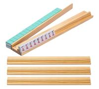 Racks de Mahjong en Bois avec Poussoirs 4 Pièces Portables avec Poussoirs | Porte-Tuiles de Mahjong pour le pour maison, , jeux, fête, réunion de , club