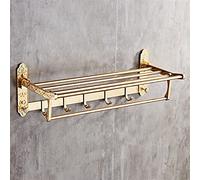 Racks de serviettes à serviette, porte-serviette de serviette de salle de bain support de serviette murale, porte-serviette de bain pliée, porte-toile actif, porte-serviette à double serviette antique