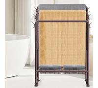 Racks de serviettes debout à 3 pignon de sol à 3 niveaux avec panier de rangement support de support de couverture de couverture séchage et affichage pour salle de bain extérieur au bord de la