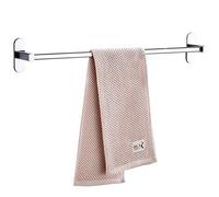 Racks de serviettes, porte-serviettes chromée en acier inoxydable, barre de serviette suspendue Bar de salle de bain, porte-serviettes de toilette de cuisine, pas de forage / décoration de 40 cm