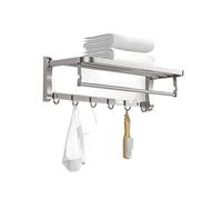 Racks de Serviettes, Porte-Serviettes de Serviette pour Serviette de Serviette de Salle de Bain Railau de Rail de Rail en Acier Inoxydable Porte-Serviette de Bain pour Salle de Bain Pliable Mur à